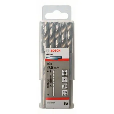 Jeu 10 Foret A Metaux Hss-G 7,5x69x109 2608595071