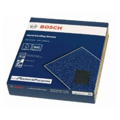 Nouvel Abrasif de poncage a main 230x280mm Grain 220 – 100pcs 2608621533