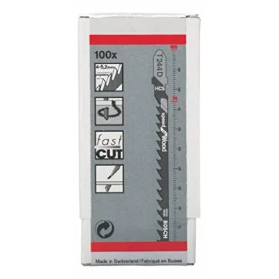 Boite de 100 Lames Scie Sauteuse T244d Bois 2608637881