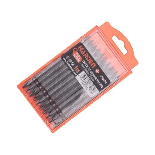 Jeu de 10 Embouts de Tournevis PH2 × 100 mm Harden