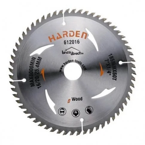 Lame de Scie Tct Harden 185 Mm — 60 Dents pour Bois