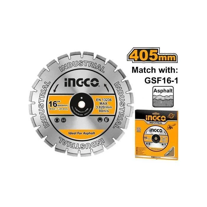 Disque Diamant pour Asphalt 405mm – Dmd064051 Ingco Maroc