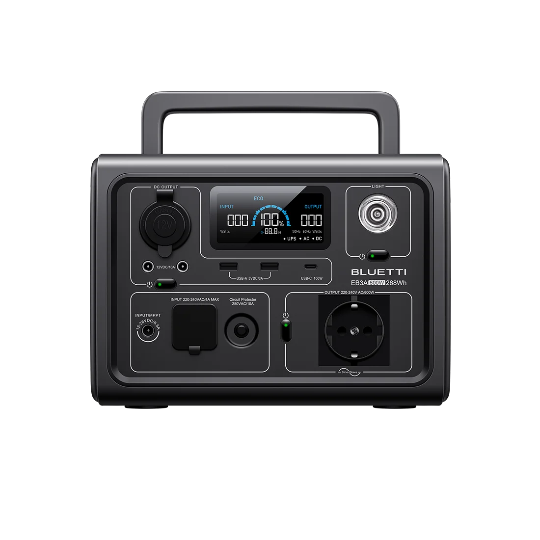 Station Électrique Portable EB3A – BLUETTI MAROC EB3A-EU-GY-BL-01