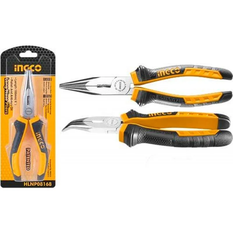 Pince à bec coudé 160mm – HBNP08168 INGCO MAROC