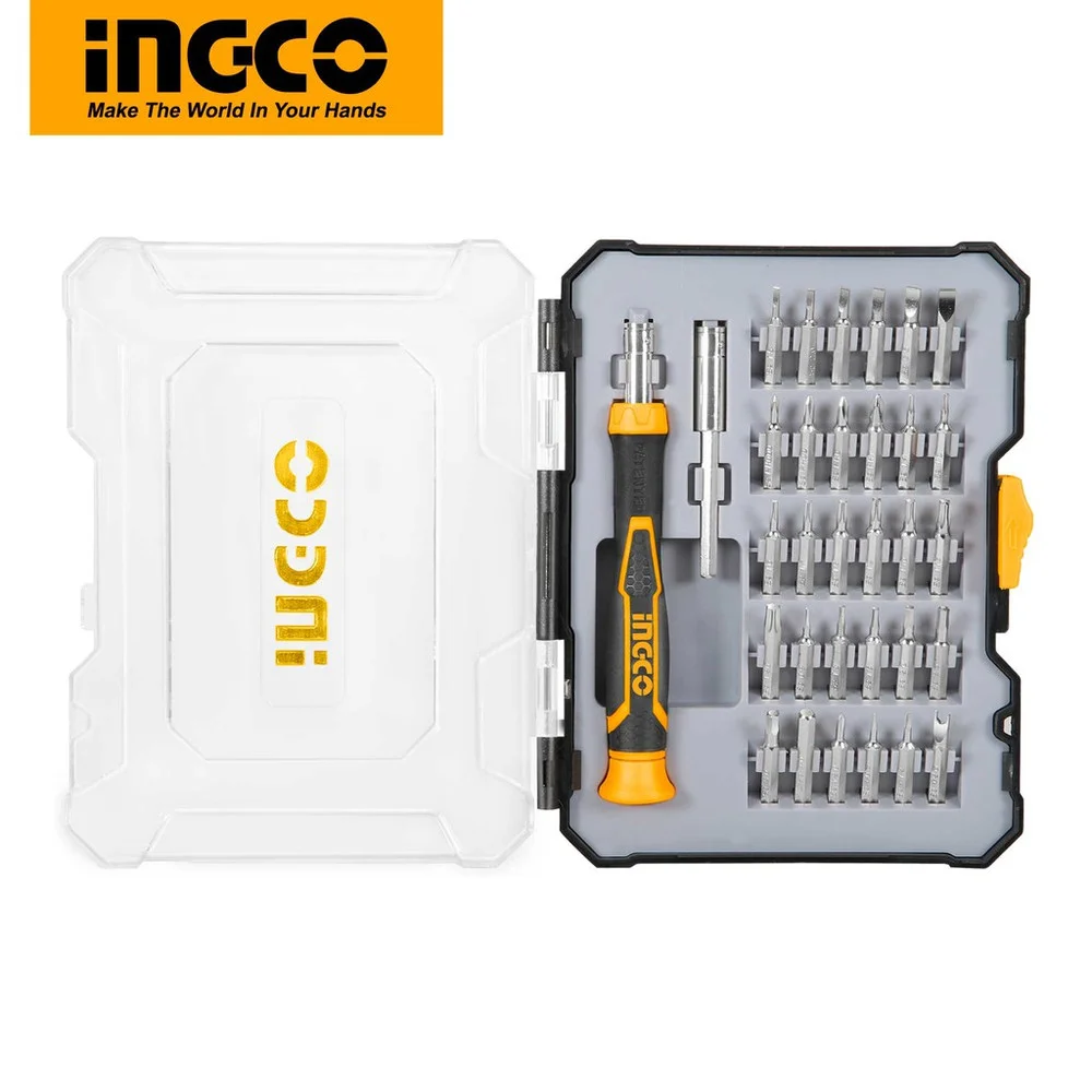 Set de 32 embouts de tournevis + manche – HKSDB0348 INGCO MAROC