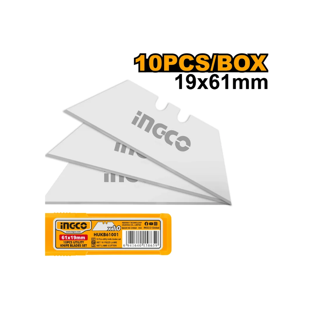 Lame de Remplacement X10 Trinchet 61x19mm – Hukb61001 Ingco Maroc
