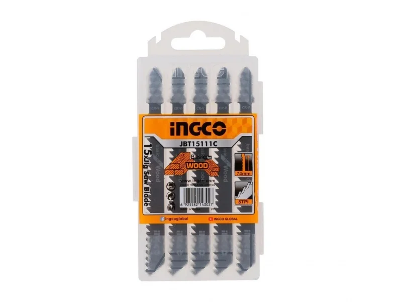 Jeu 15 lames pour bois scie sauteuse 74mm – JBT15111C INGCO MAROC