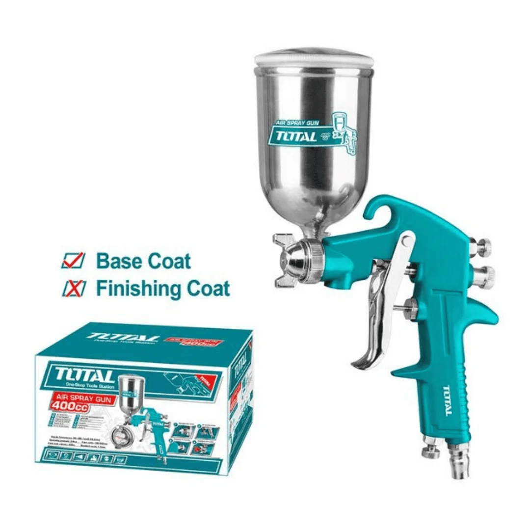 Pistolet à peinture 400cc – 1.5mm/180-250mm – Total Outillage TAT10402