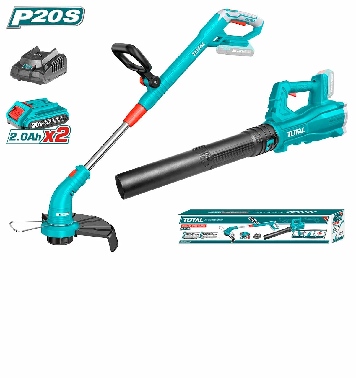 Coupe-herbe et souffleur Li-ion – Total Outillage TOSLI23024