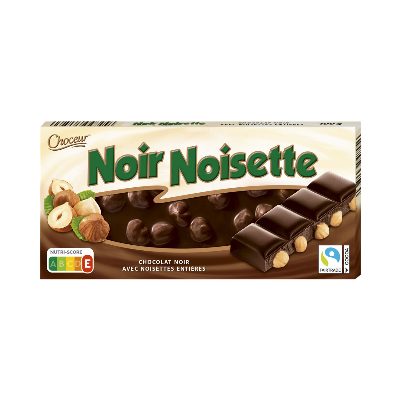 Tablette Chocolat noir et noisettes