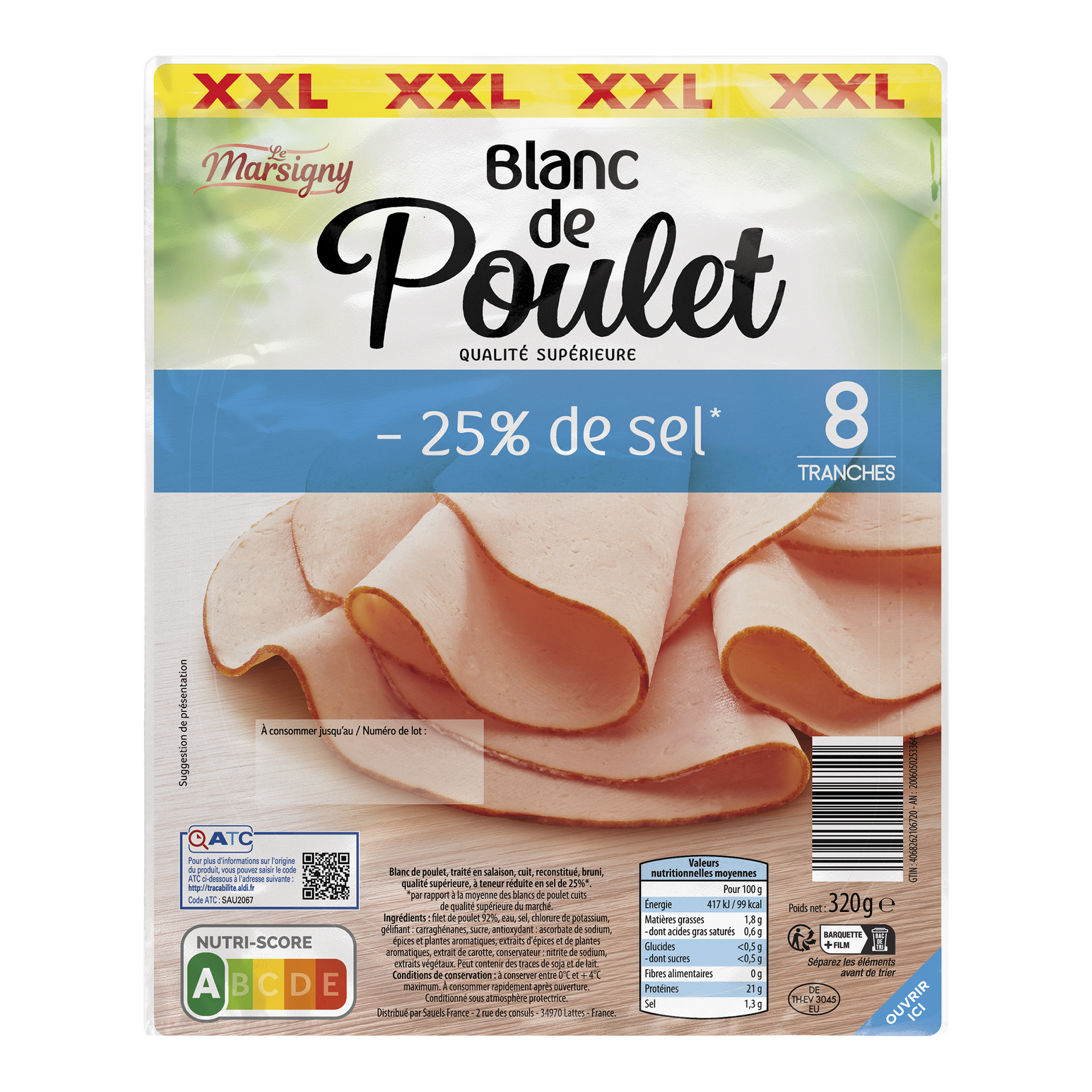 Blanc de Poulet -25% de Sel
