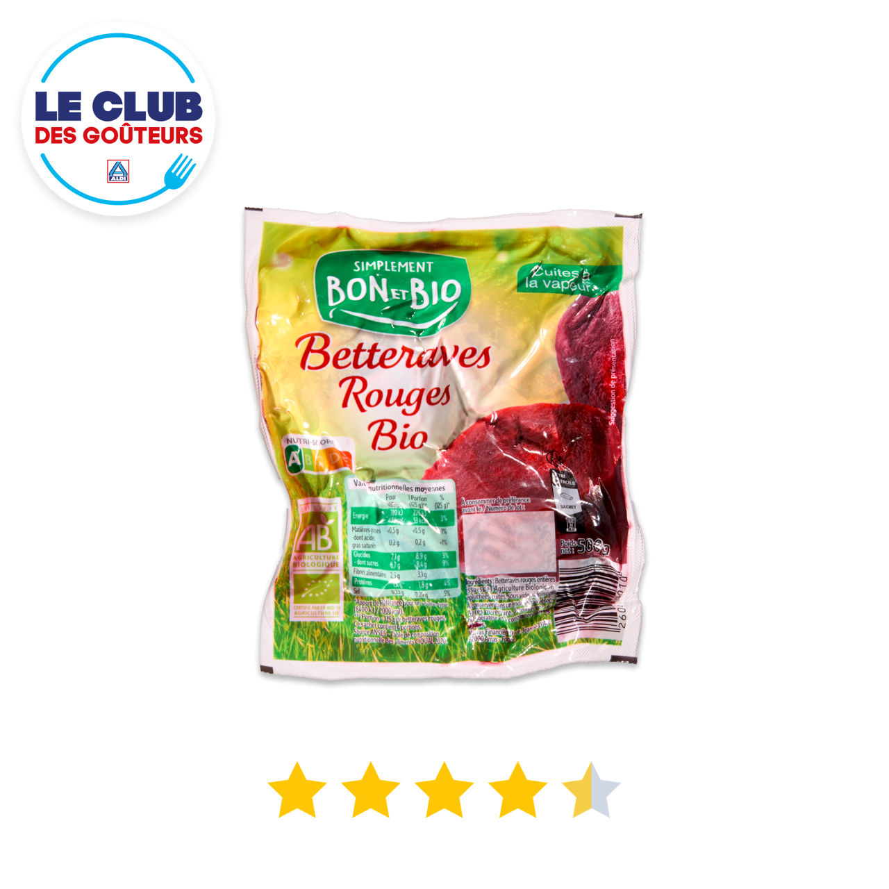 Betteraves cuites vapeur bio