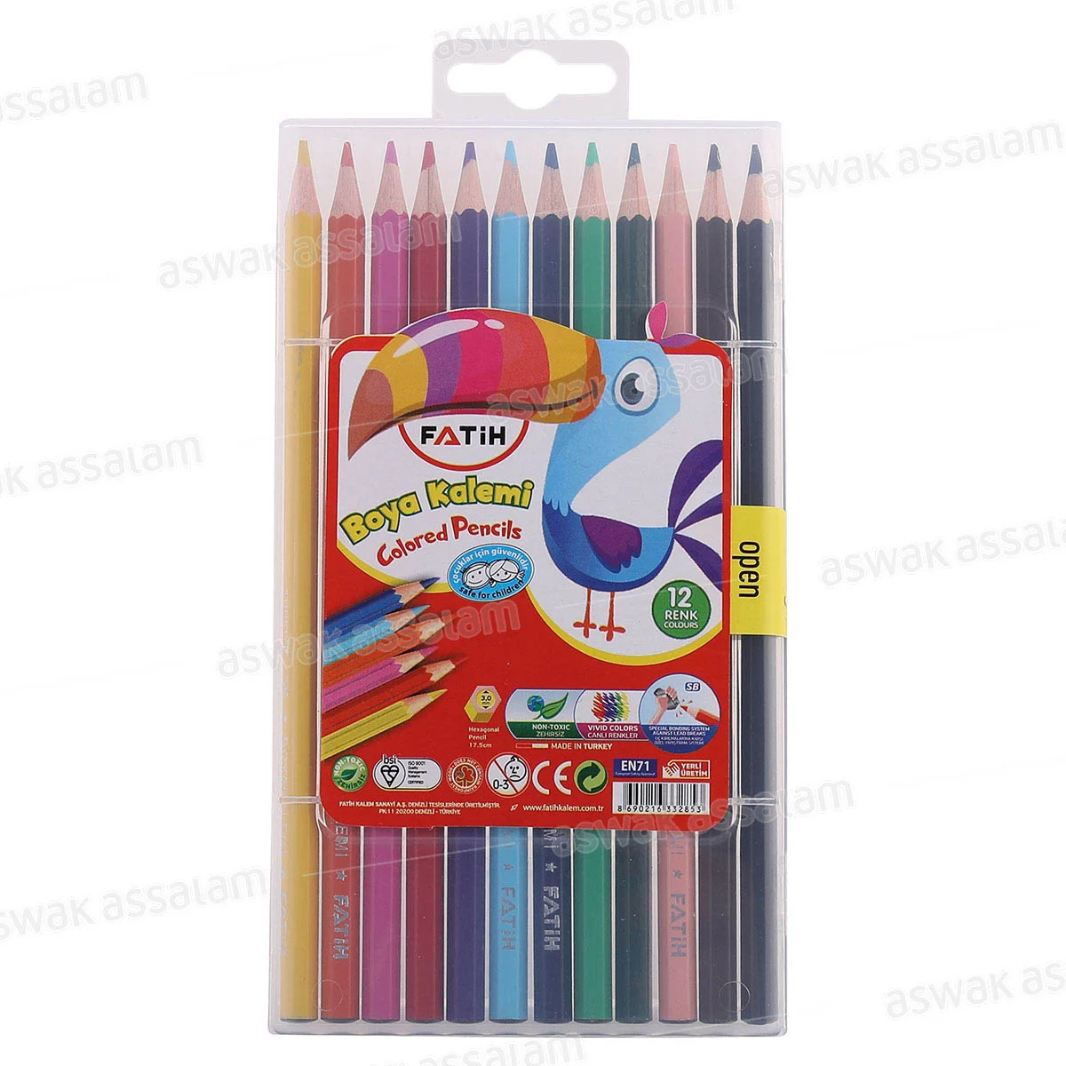 12 Crayons de Couleur Fatih