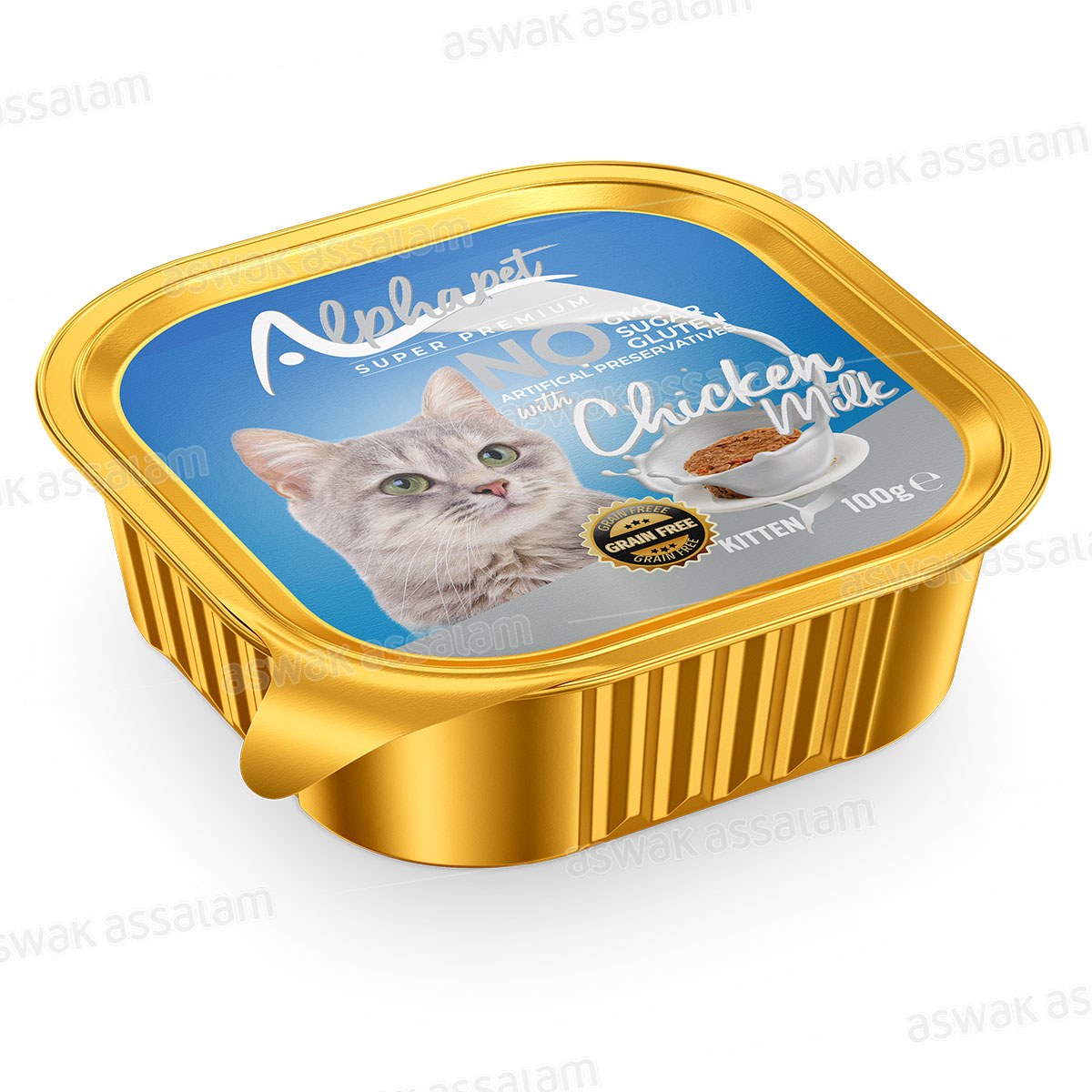 Barquette Pate Poulet pour Chat 100g Alphapet