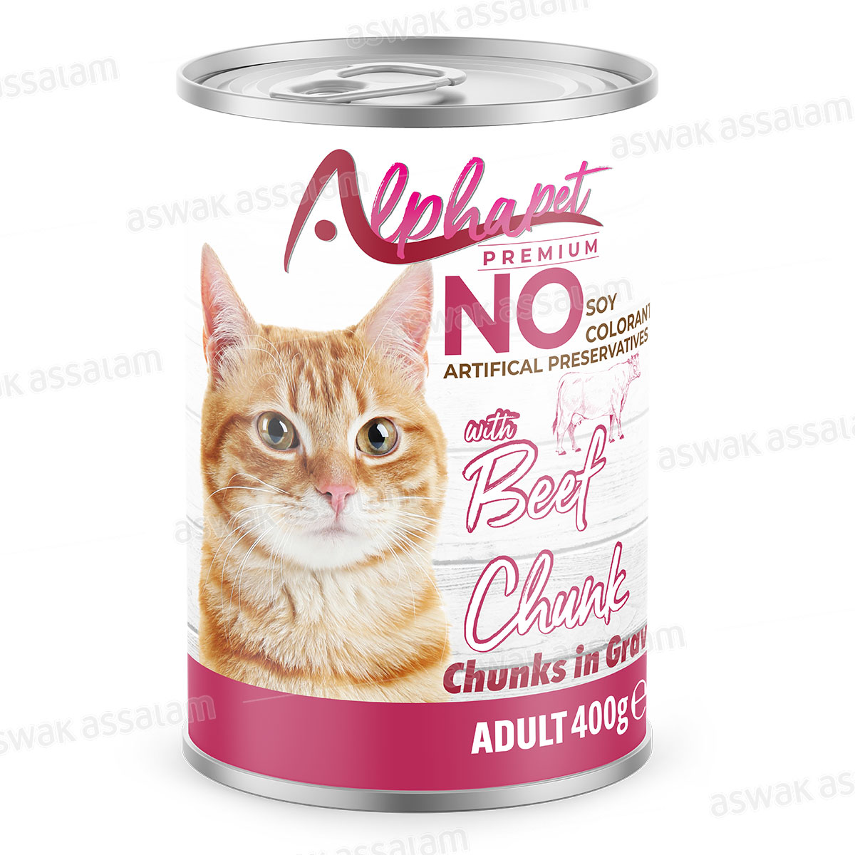 Bouchees Boeuf pour Chat Adulte 400g Alphapet