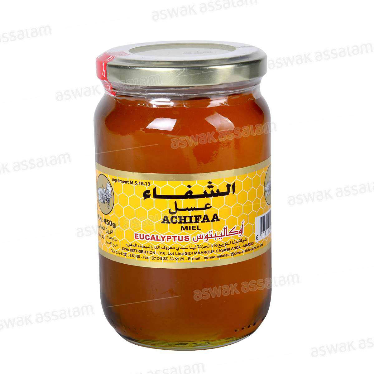 Miel Pur Eucalyptus Verre 450gr Achifaa
