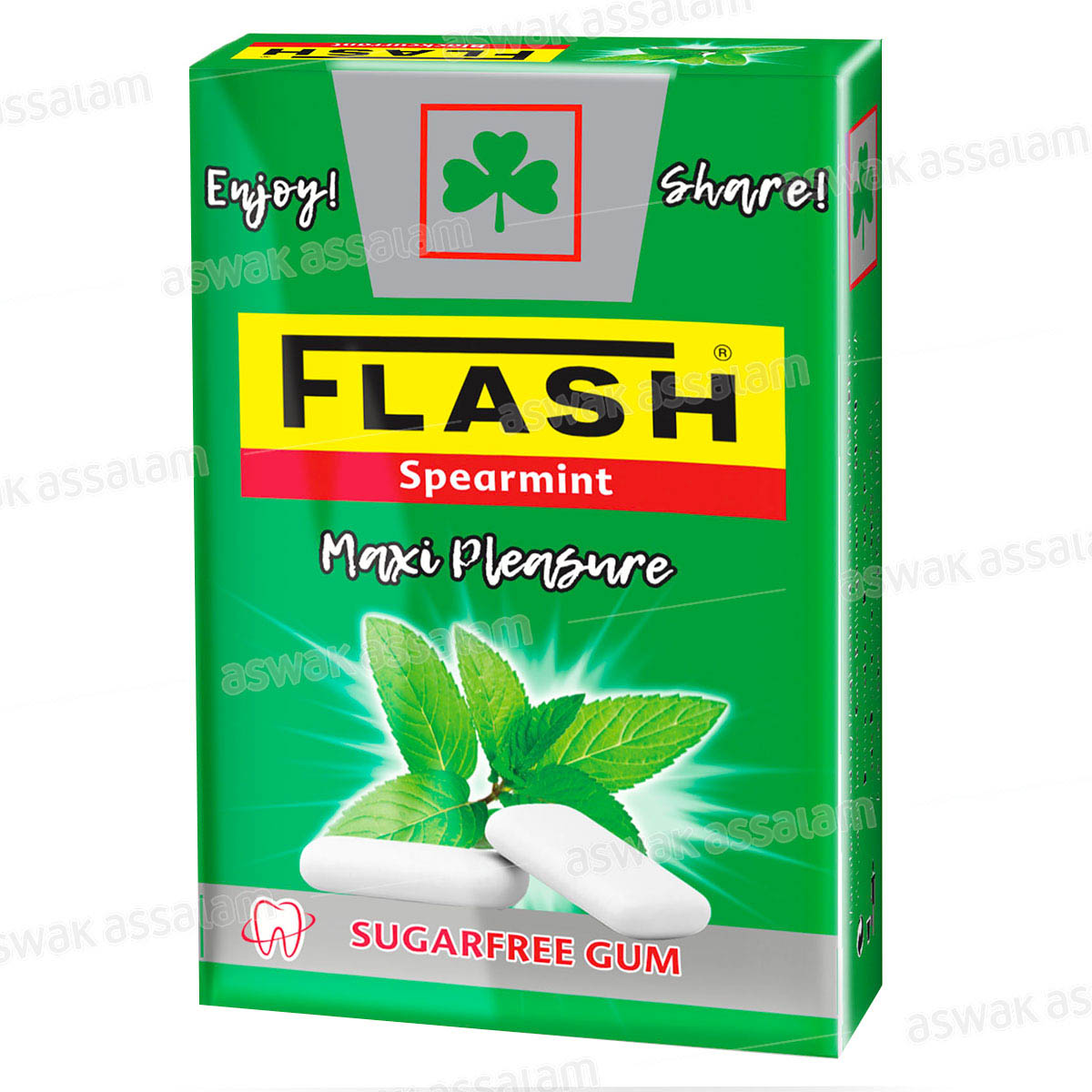 Chewing-Gum Spearmint Sans Sucre Dragees 25g Flip-Top Flash