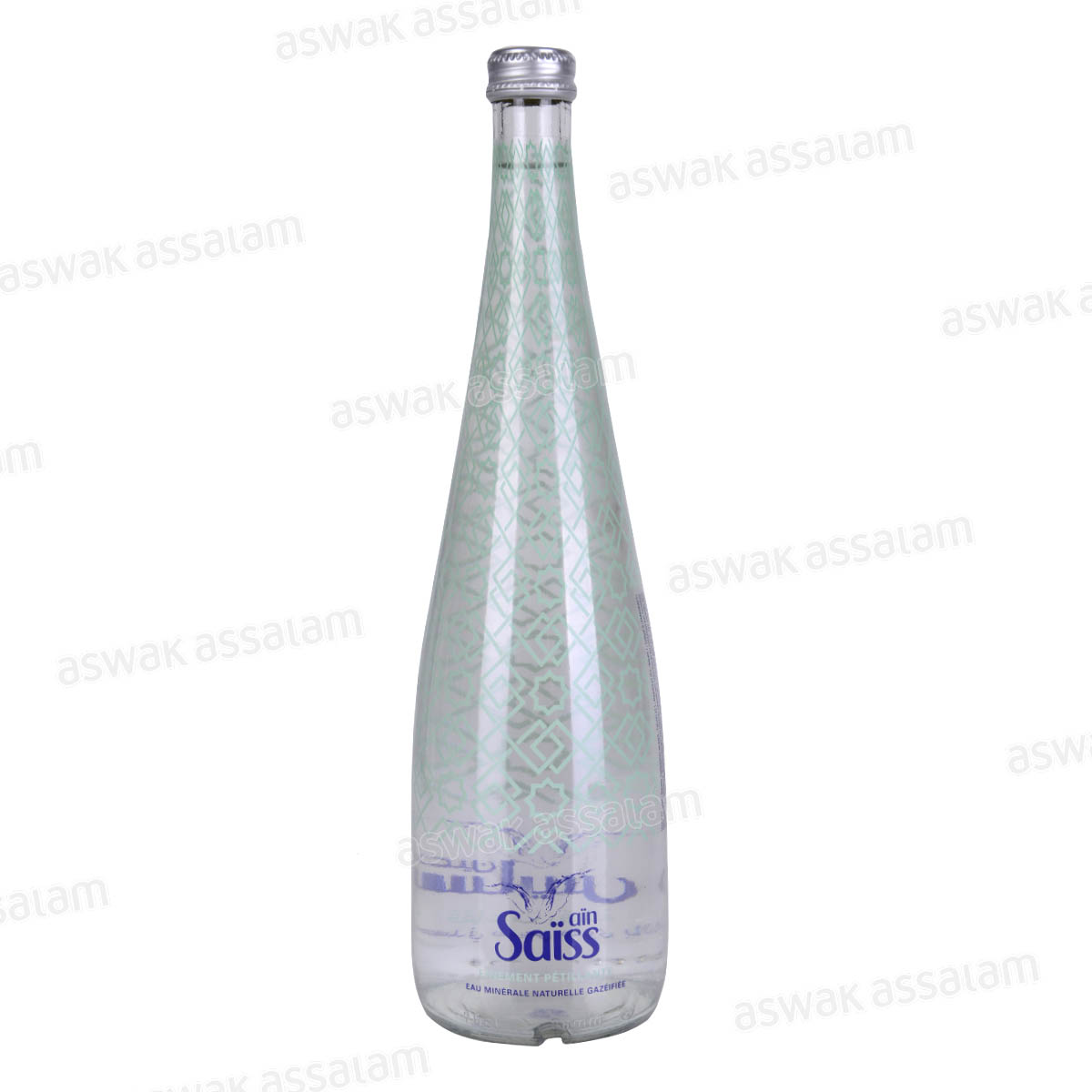 Eau Minerale Gazeuse Bouteille en Verre 75cl Ain Saiss