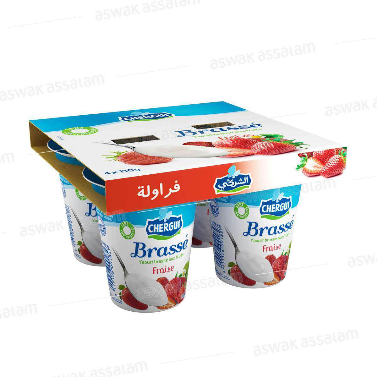 Yaourt Brasse Fraise 4*110g Pack Chergui