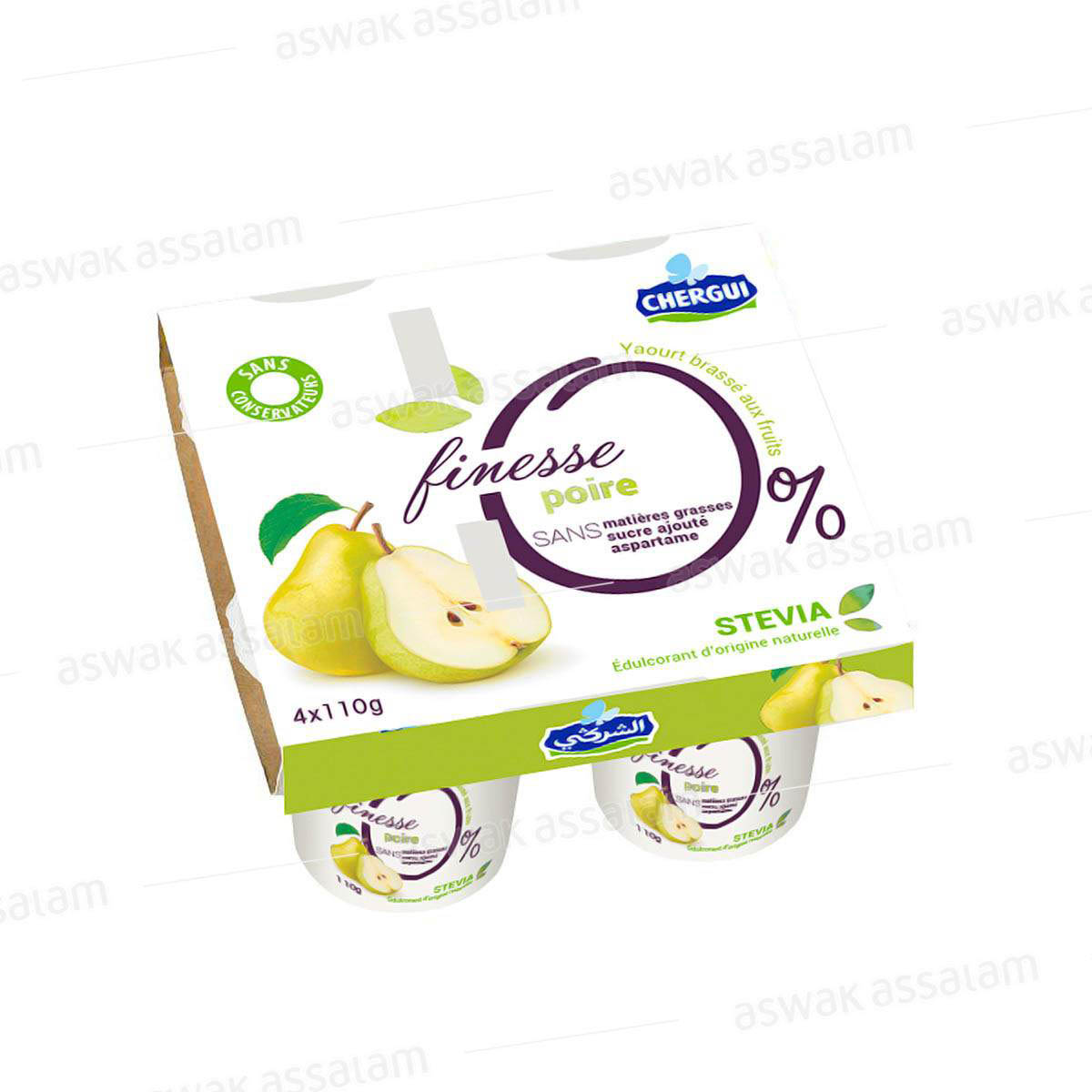 Yaourt Fines Poire 4*110g Chergui