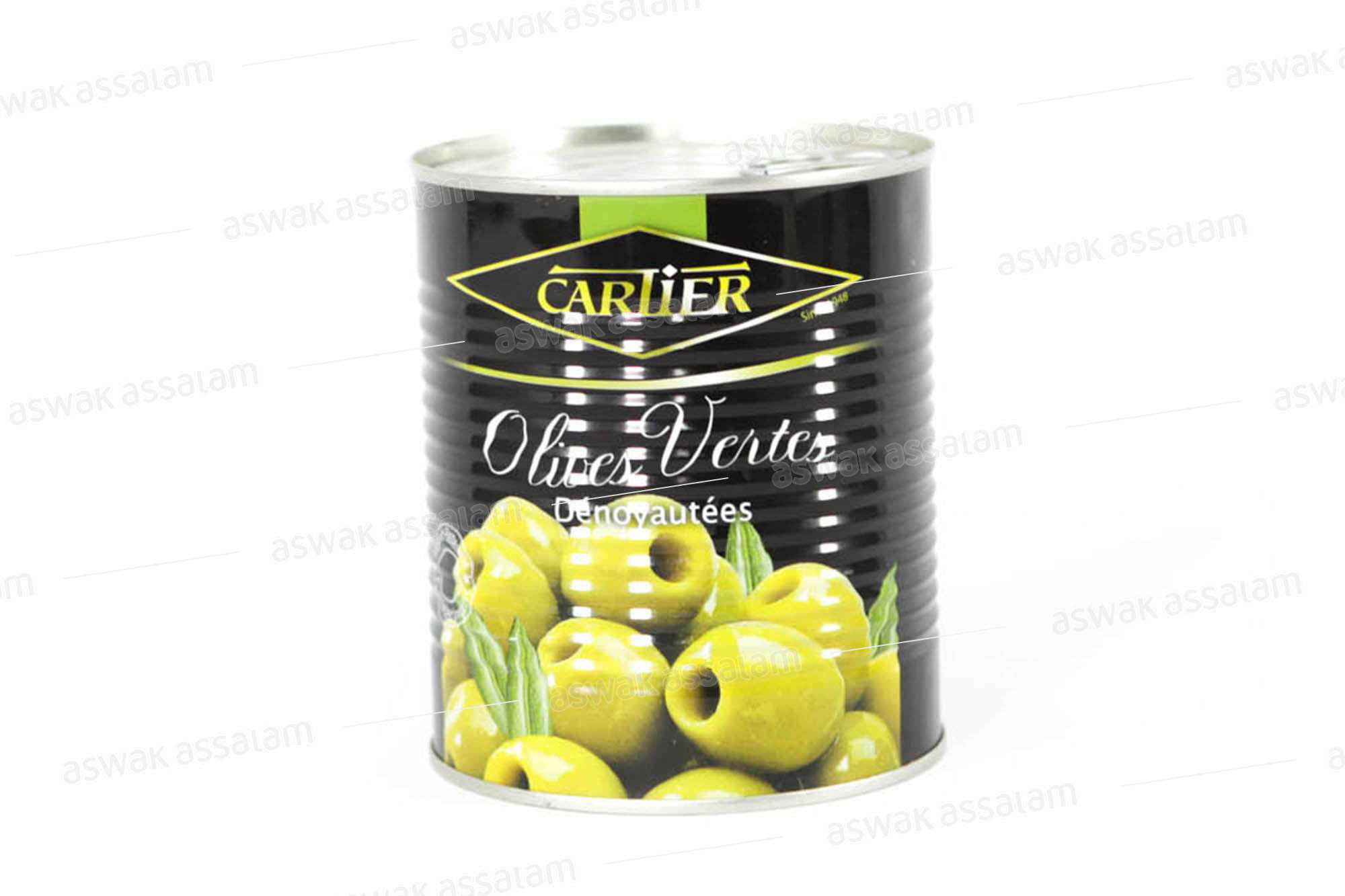 Olives Vertes Denoyautees 800g Cartier