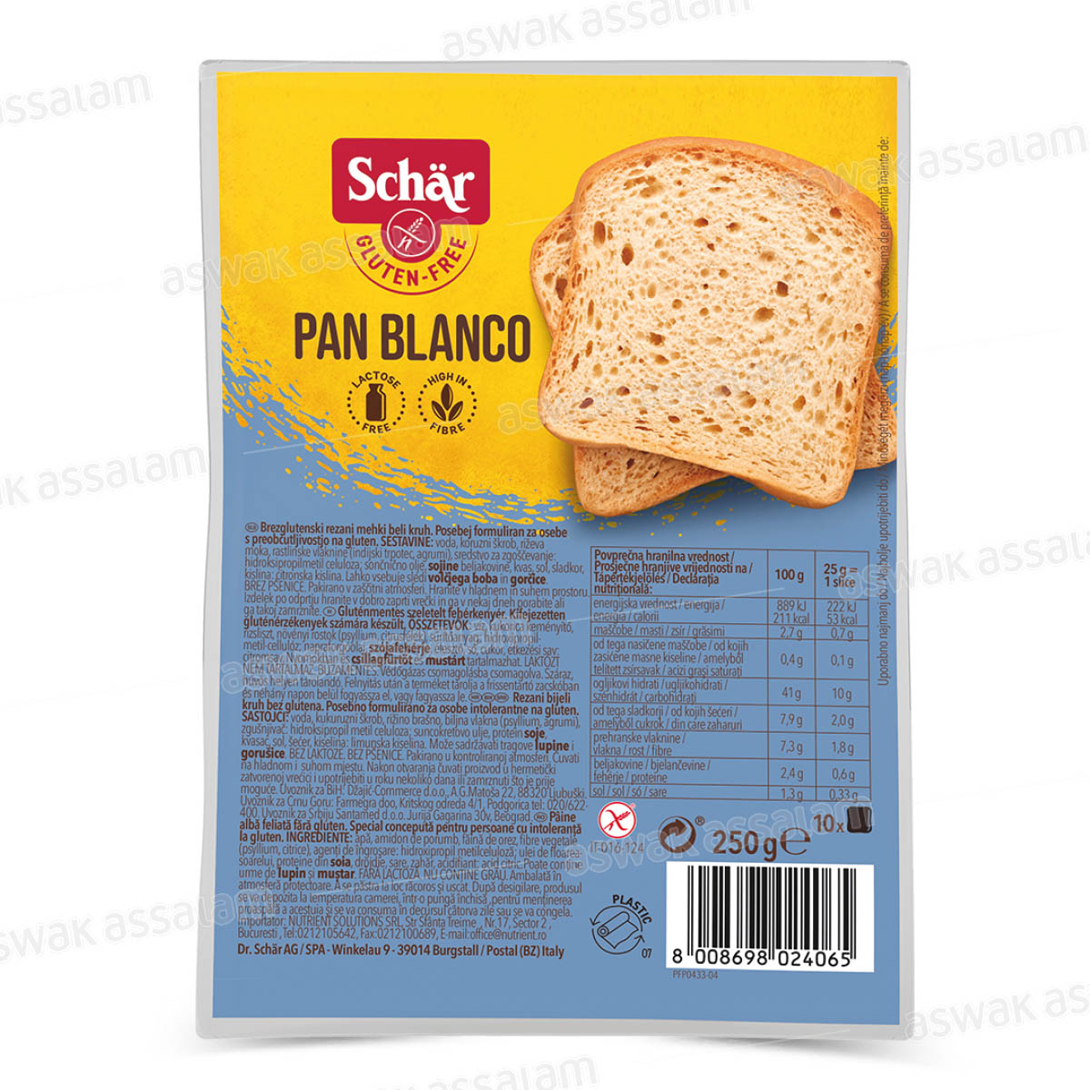Pain Blanc Sans Gluten 250g Schar