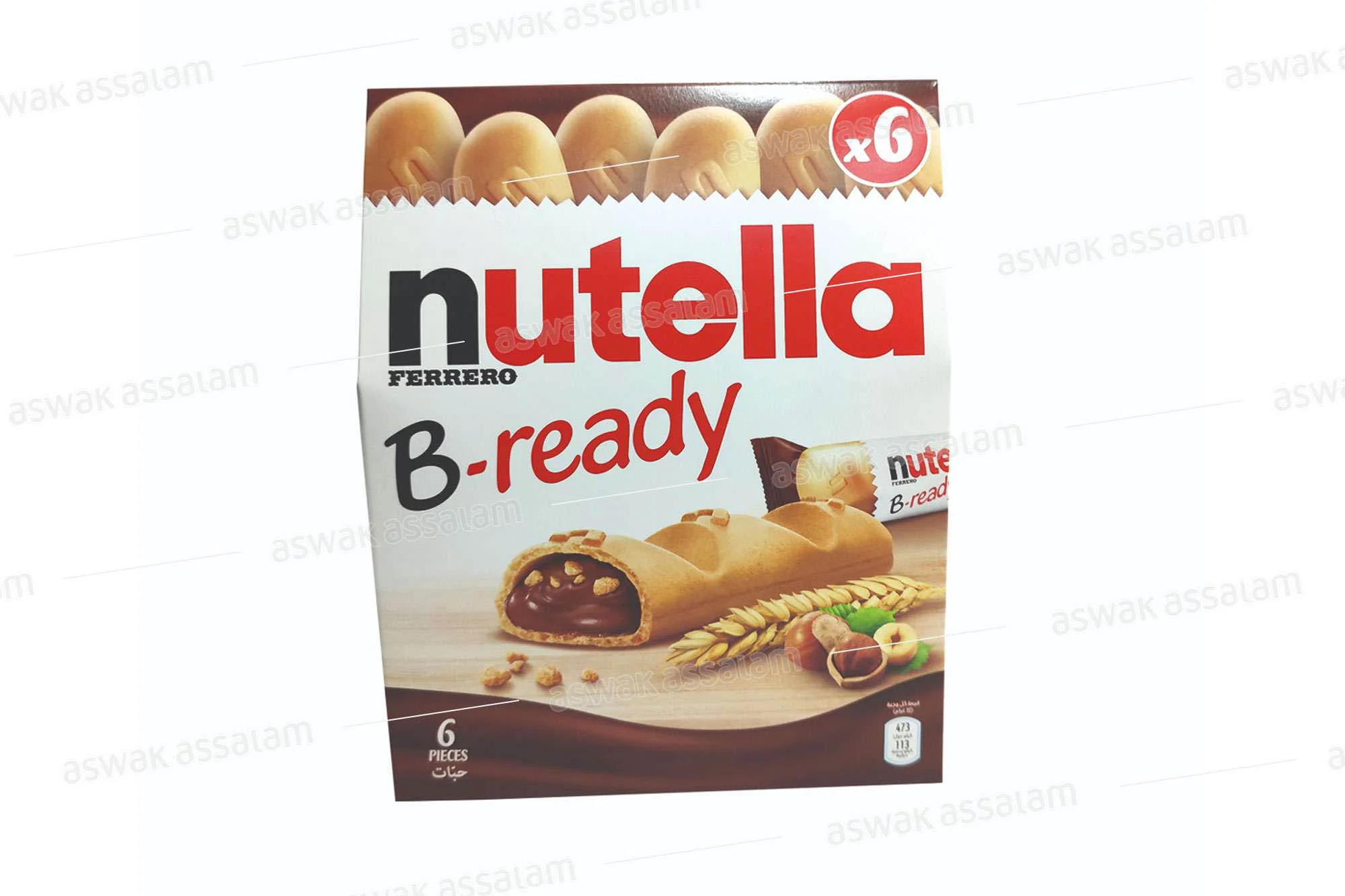 Biscuit Croustillant B-Ready 132g 6 Pieces Nutella Ferrero