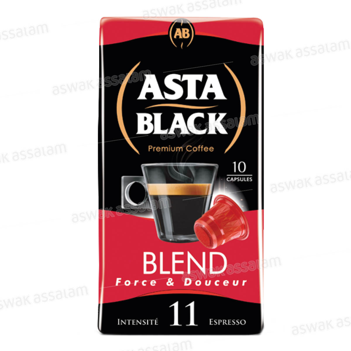 Cafe Blend Boite 10 Capsules Compatibles Asta Black