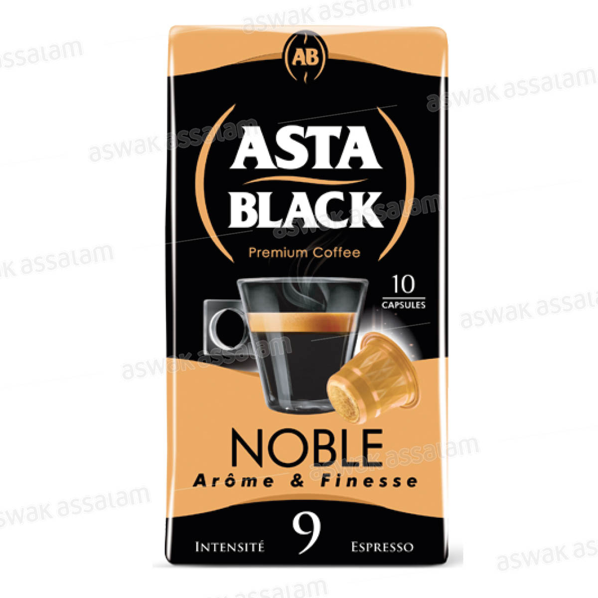 Cafe Noble Boite 10 Capsules Compatibles Asta Black
