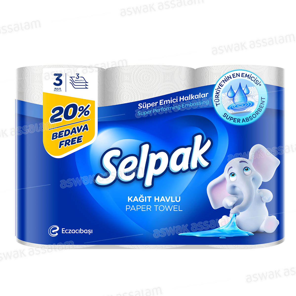Papier Cuisine 3 Plis 3 Unites Selpak