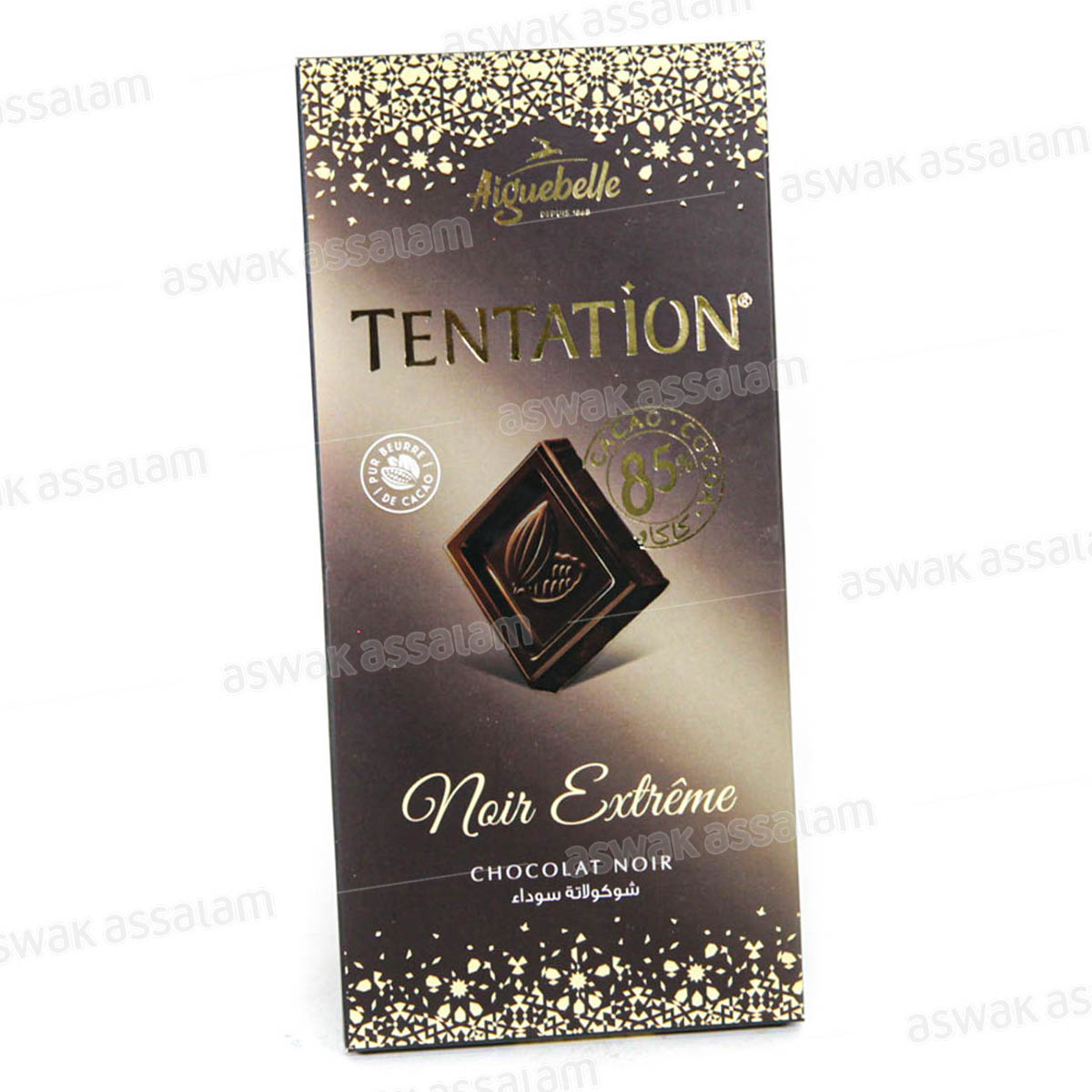 Chocolat Noir Extreme 85% Tablette 100g Tentation Aiguebelle