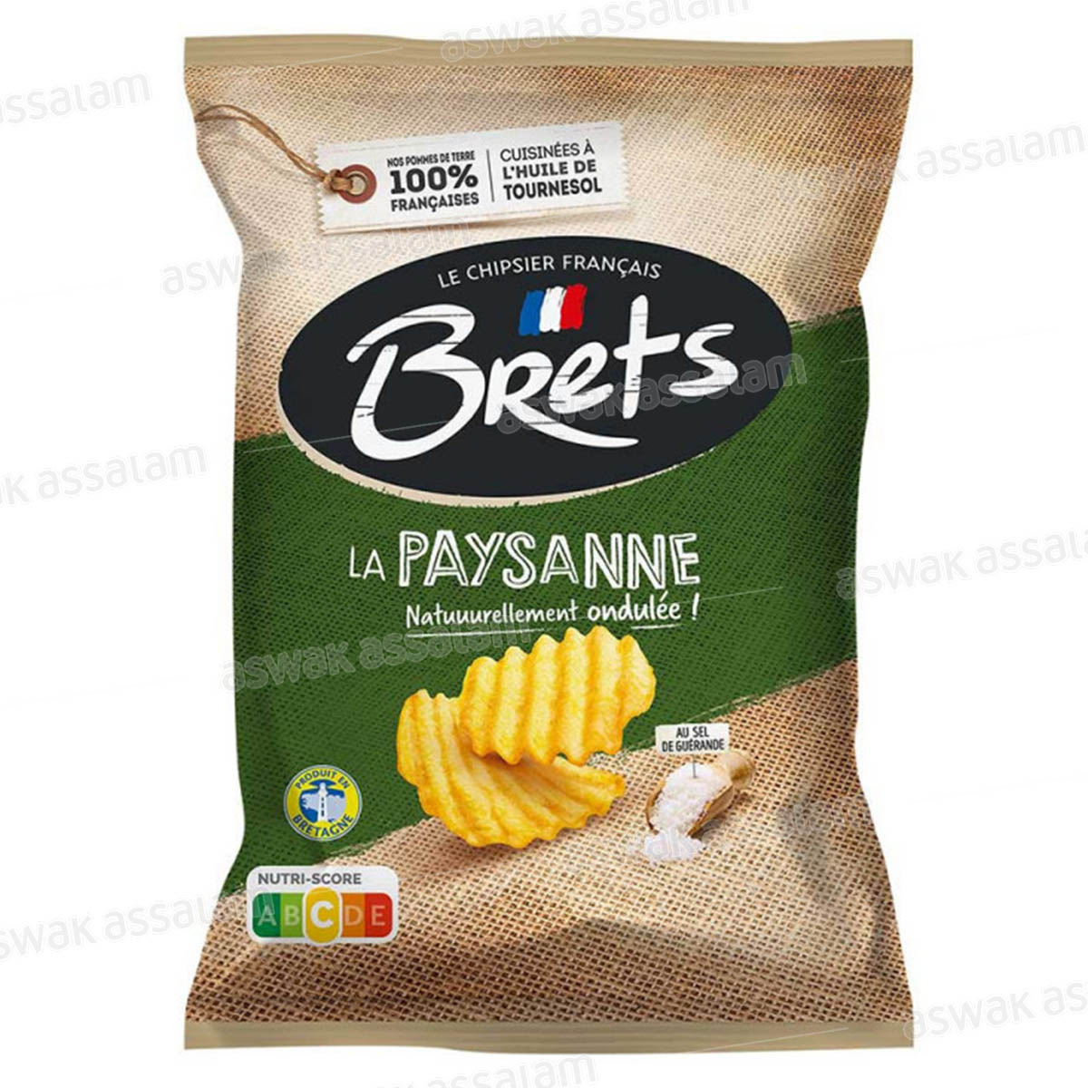 Chips Ondulees Paysannes au Sel de Guerande 125g Brets