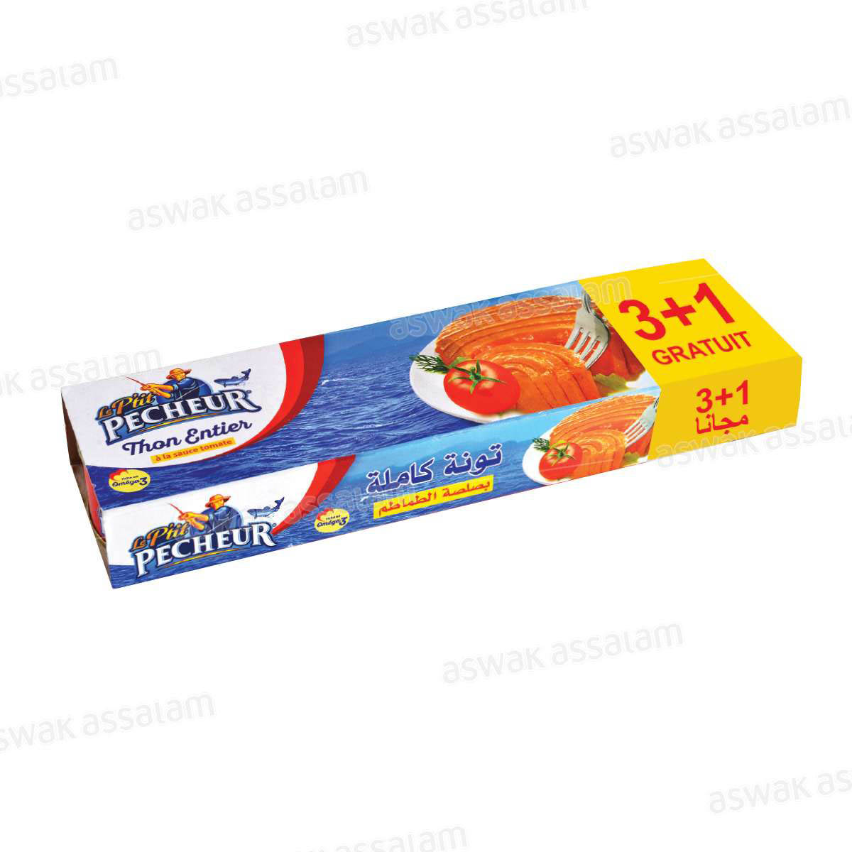 Thon A la Sauce Tomate 80g Pack 3+1 Gratuit le P'tit Pecheur
