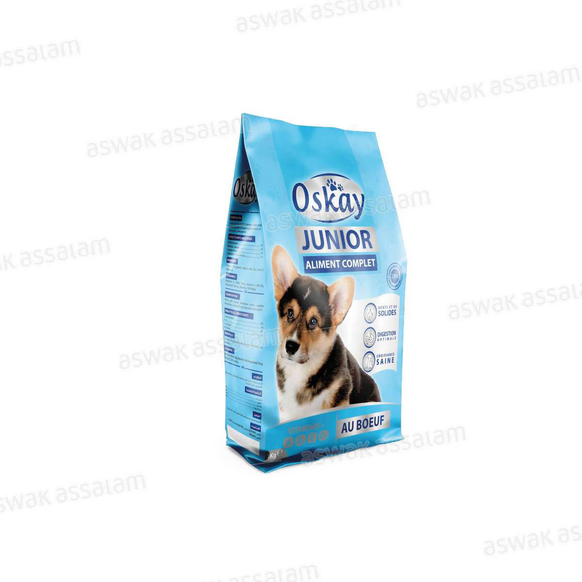 Croquettes au Boeuf pour Chien Junior 1kg Oskay