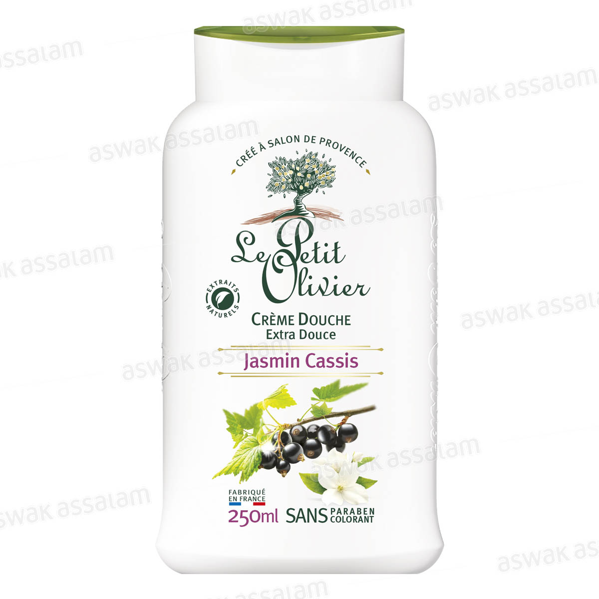 Creme Douche Jasmin Cassis 250ml le Petit Olivier