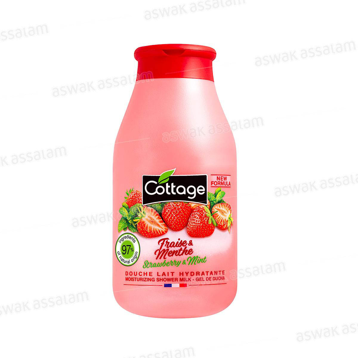 Douche Lait Hydratante Fraise & Menthe 250ml Cottage