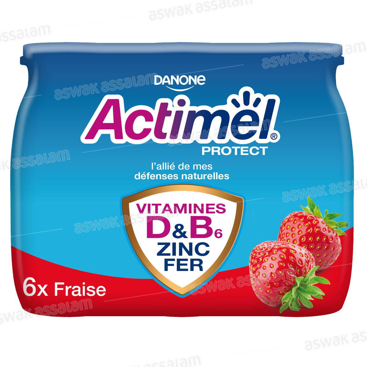 Yaourt A Boire Actimel Protect Fraise 6*100g Pack Danone
