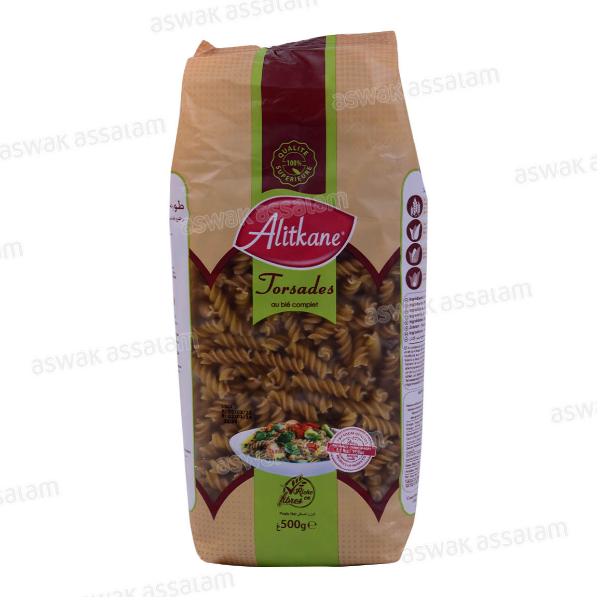 Torsades au Ble Complet 500g Al Itkane