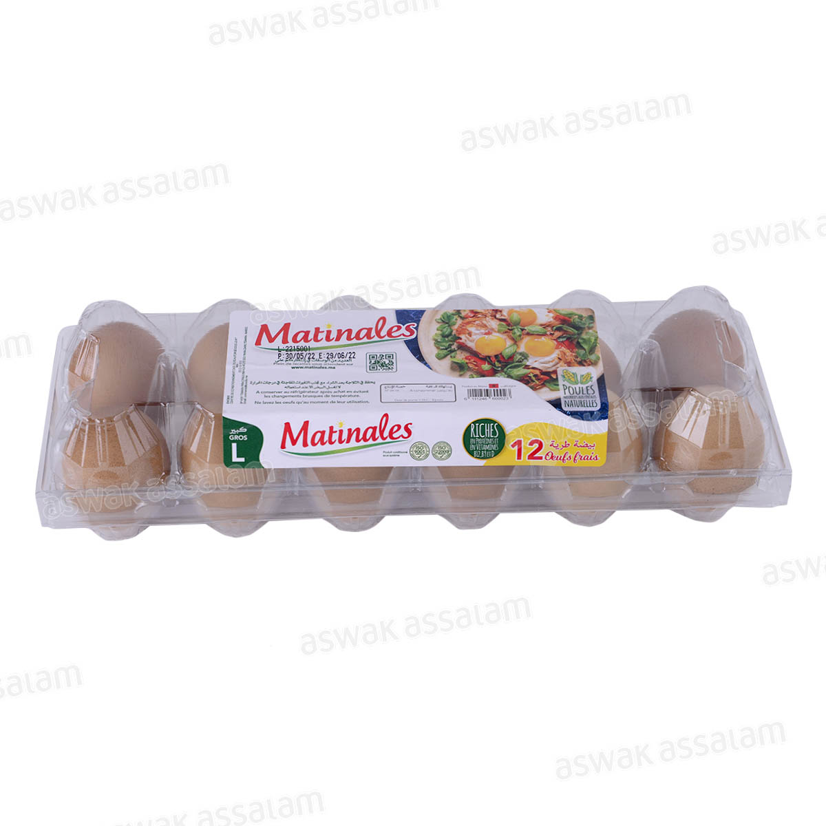 Oeuf Calibre 63/73g Boite de 12 Matinale