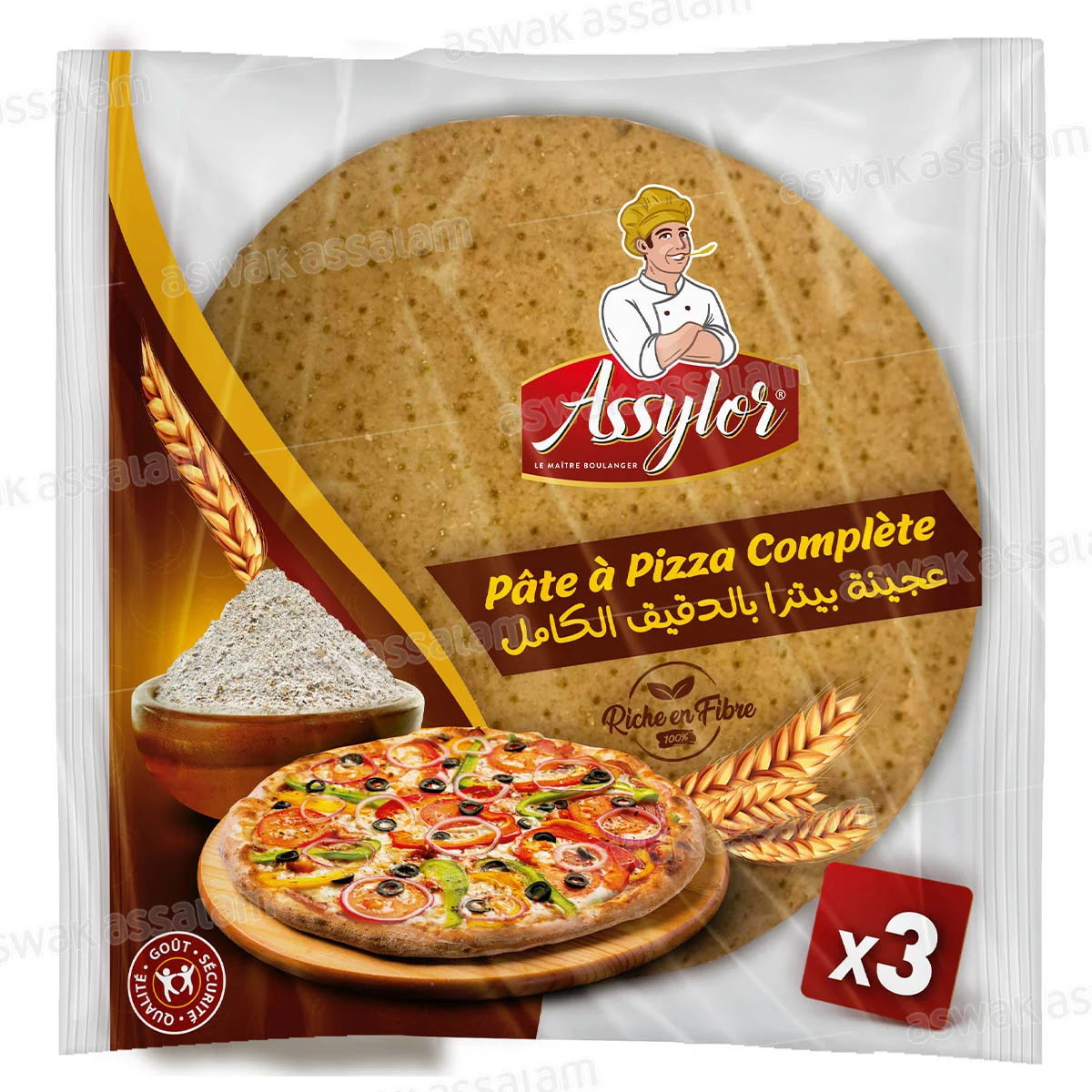 Pate A Pizza Complete 3 Unites 400g Assylor