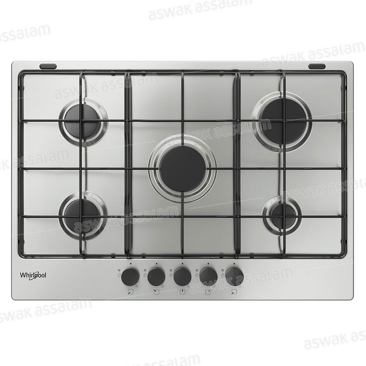 Plaque de Cuisson A Gaz 5 Feux 75cm Inox Tgm 750/Ix Whirlpool