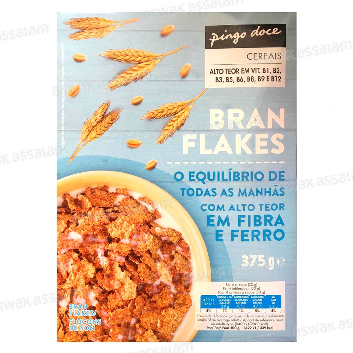 Cereales Bran Flakes 375g Pingo Doce