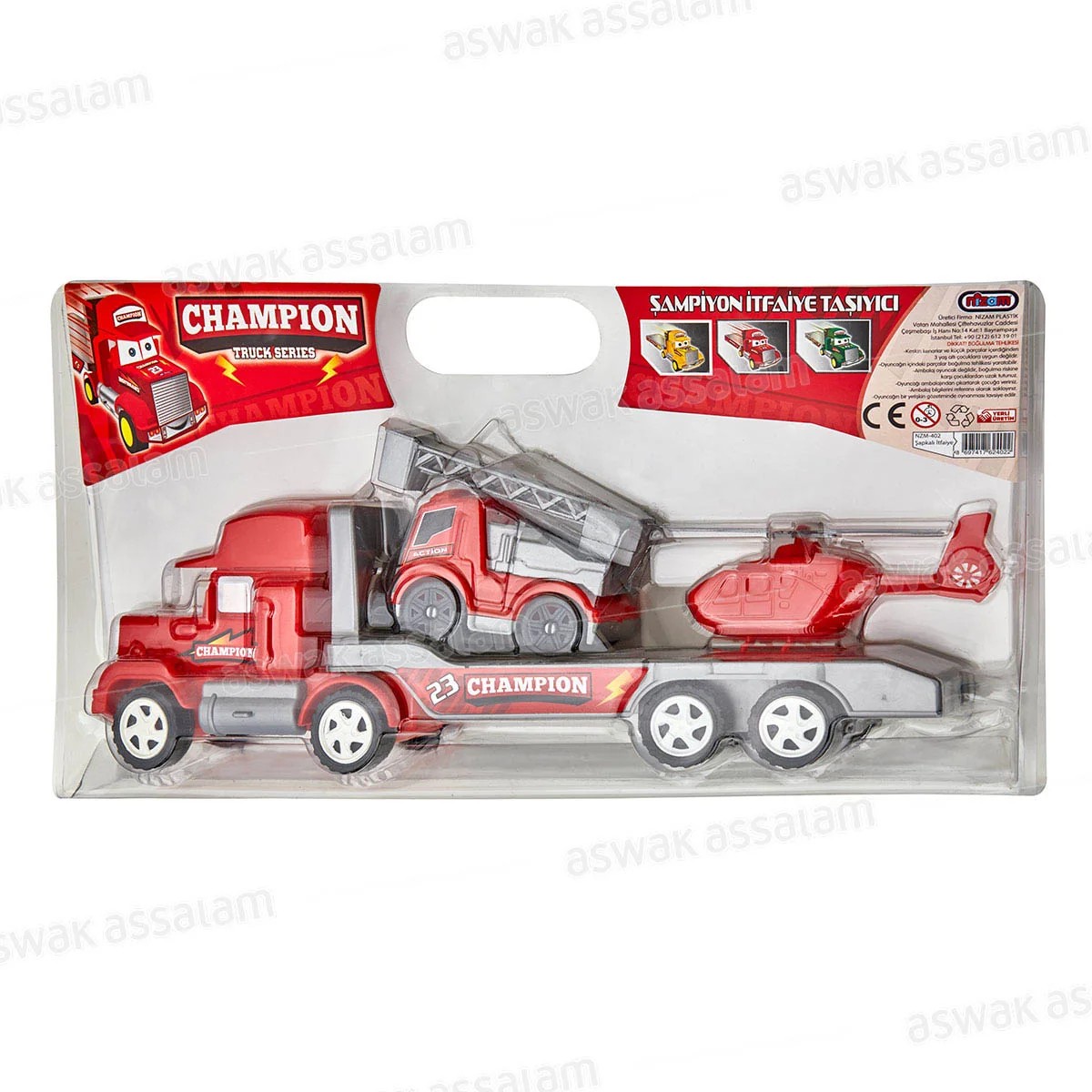 SET DE 3 VEHICULES DE POMPIER