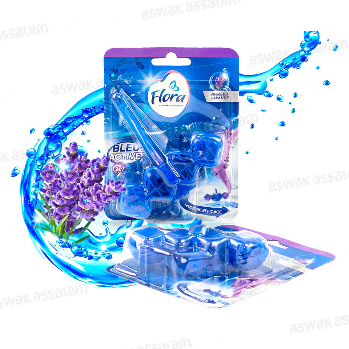 Bloc Wc Bleu Active Fraicheur Lavande Flora