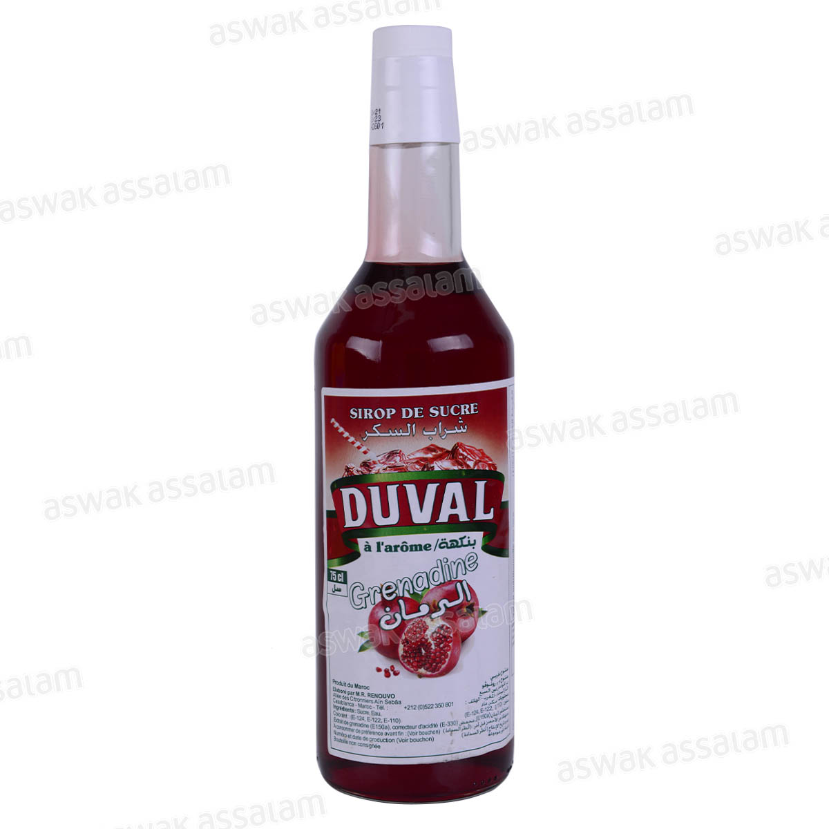 Sirop de Sucre Arome Grenadine 75cl Duval