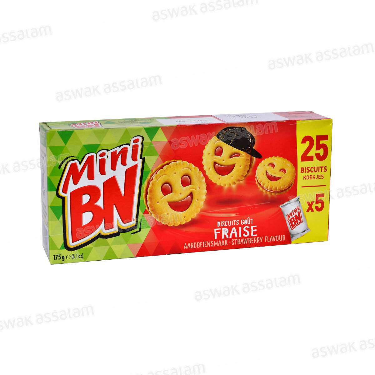Biscuits A la Fraise 175g Mini Bn