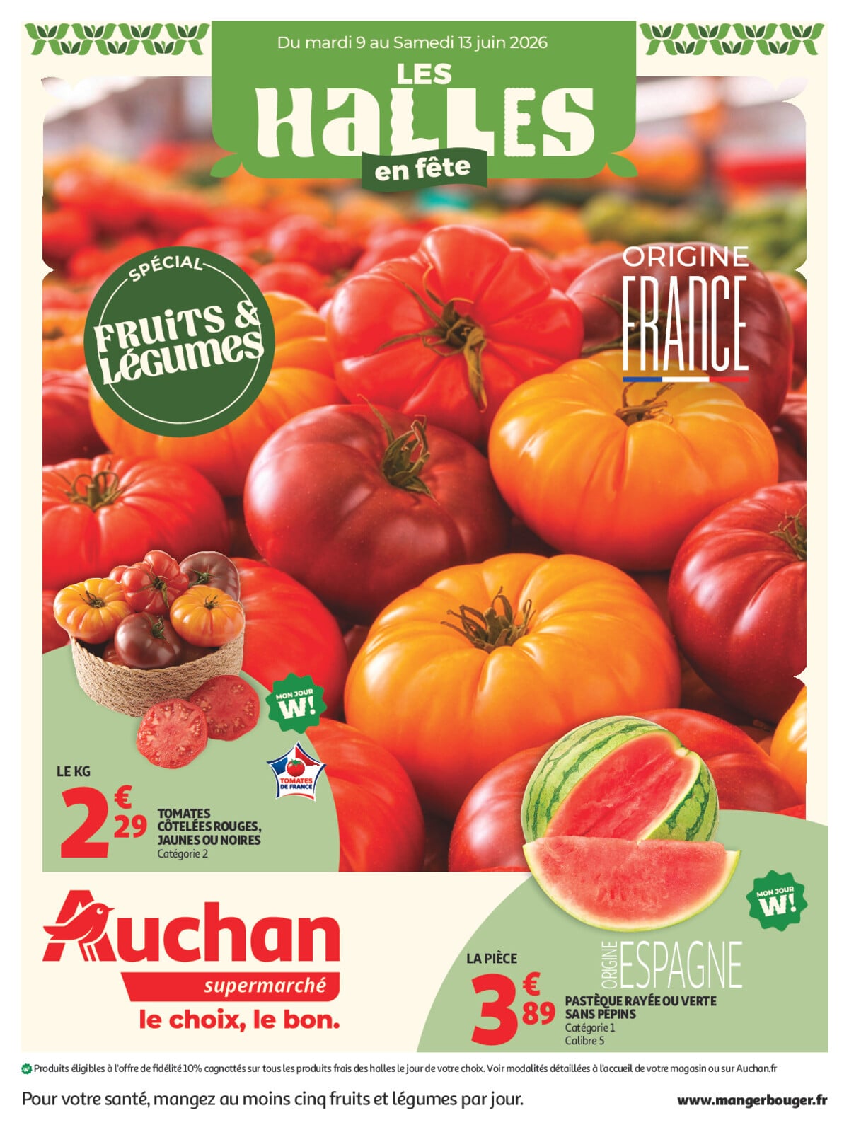 Catalogue Auchan Supermarché du 9 au 13 juin 2026 - Couverture