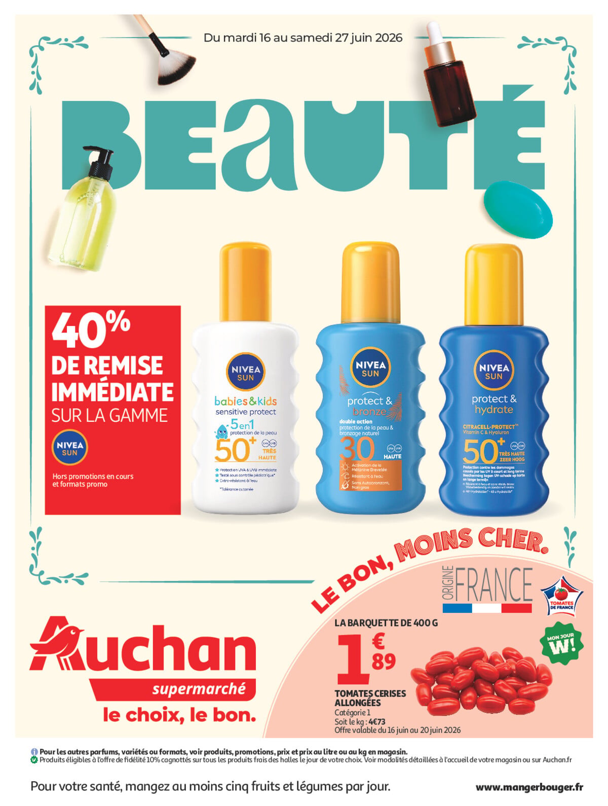 Catalogue Auchan Parapharmacie du 16 au 27 juin 2026 - Couverture