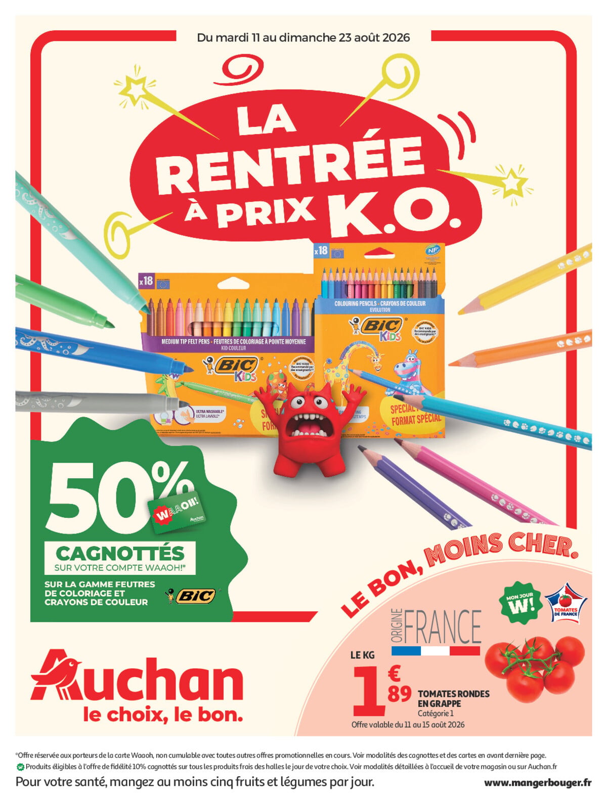 Catalogue Auchan du 11 au 23 août 2026 - Couverture