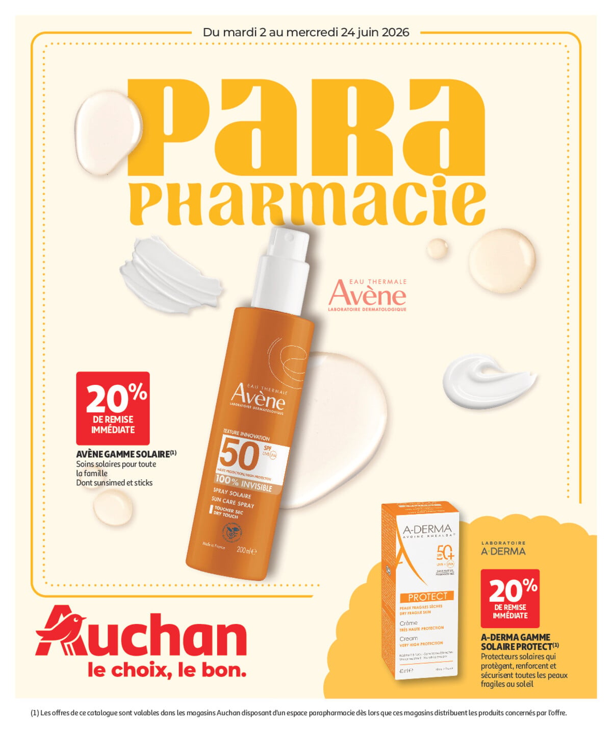 Catalogue Auchan Parapharmacie du 2 au 24 juin 2026 - Couverture